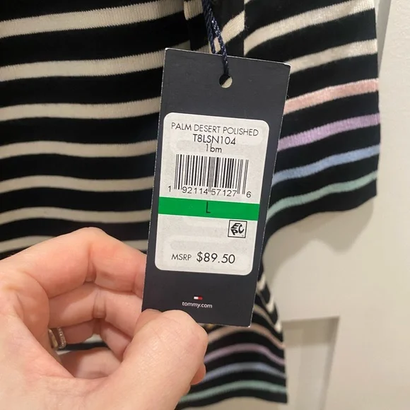 Tommy Hilfiger stripped off the shoulder sweater - Picture 9 of 9